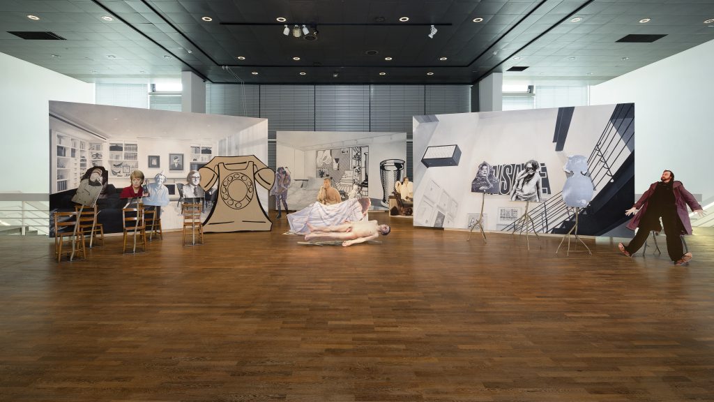 Goshka Macuga: Preparatory Notes for a Chicago Comedy, 2014 (Kuva: Anders Sune Berg)